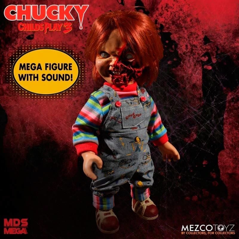 Figura Chucky El Muñeco Diabolico 3 Cara Pizza parlante 38cm ingles — vista adicional del producto