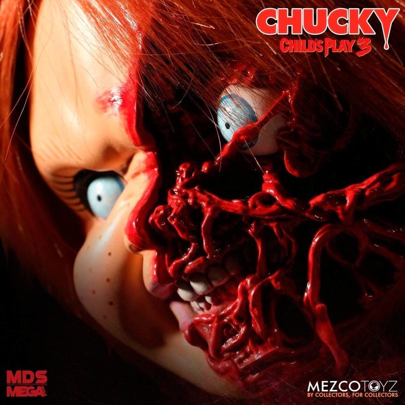Figura Chucky El Muñeco Diabolico 3 Cara Pizza parlante 38cm ingles — vista adicional del producto