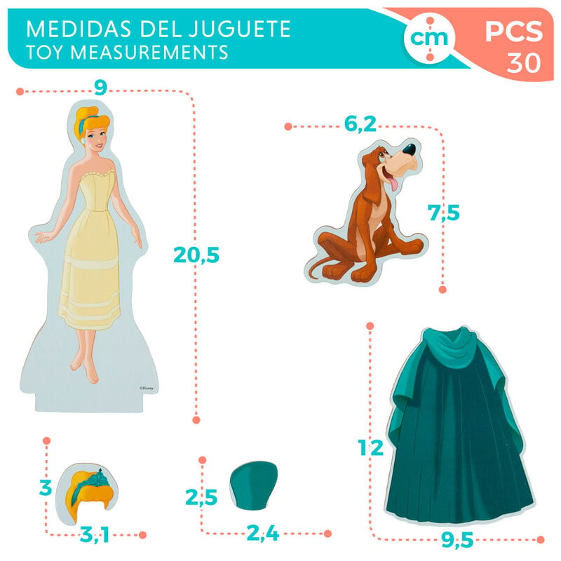 Juego magnetico madera vestidos Cenicienta Disney — vista adicional del producto
