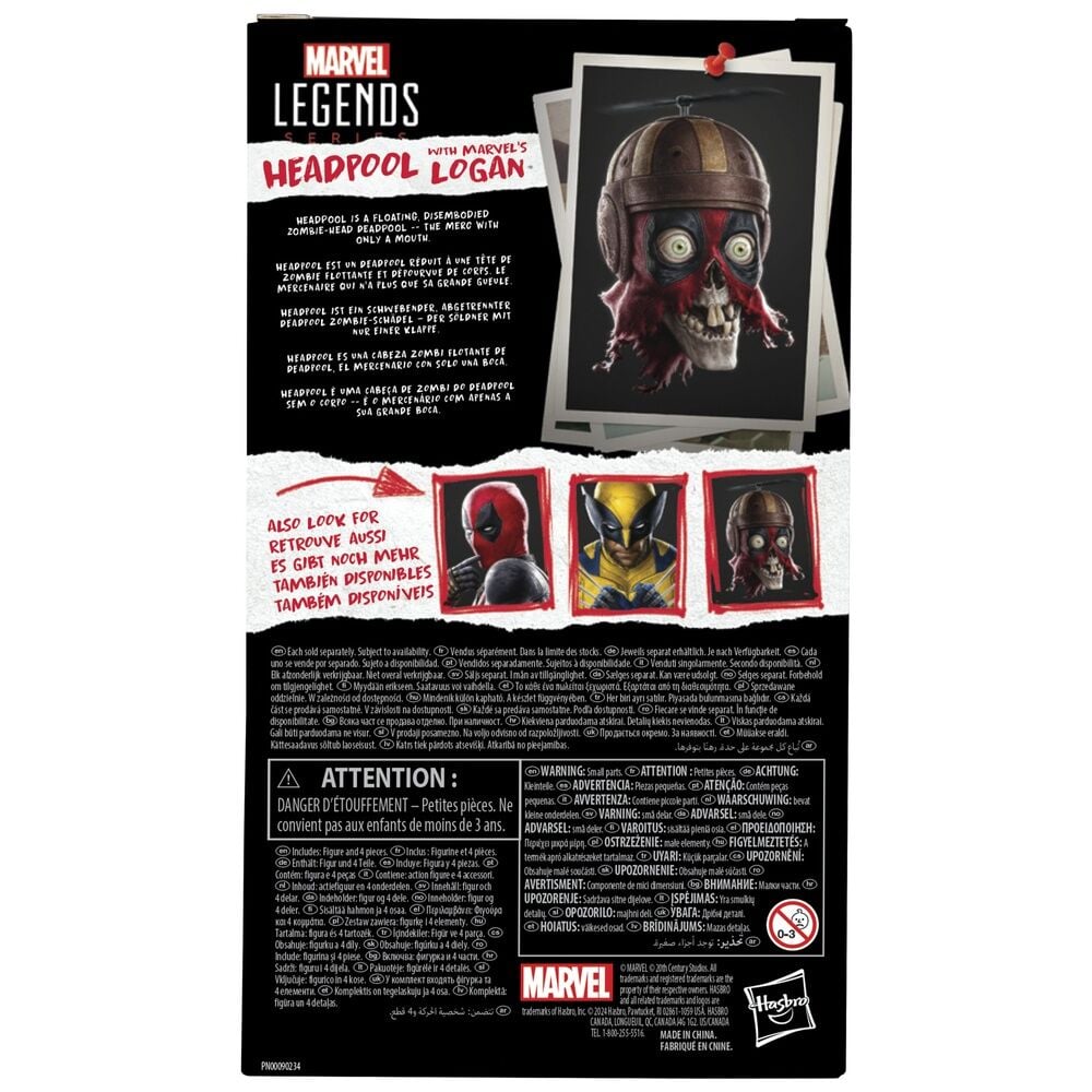 Figura Headpool with Marvels Logan - Deadpool & Wolverine Marvel Legends Series 15cm — vista adicional del producto