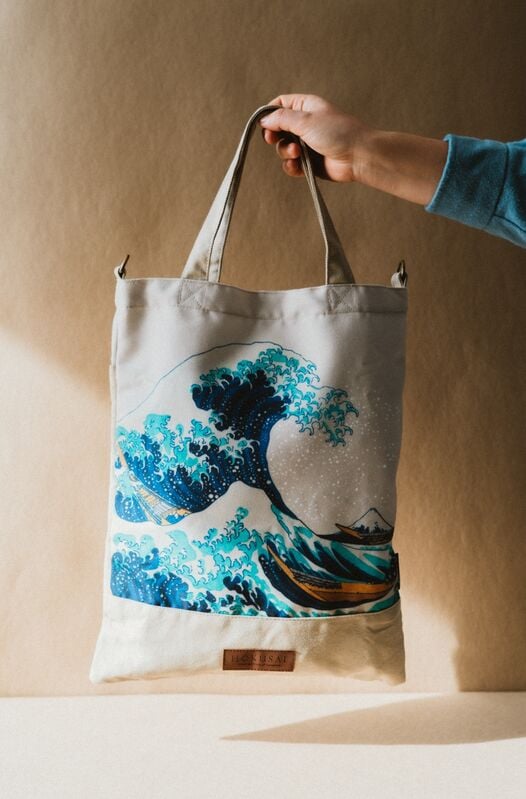 Bolsa shopping La Gran Ola Kanagawa Hokusai — vista adicional del producto
