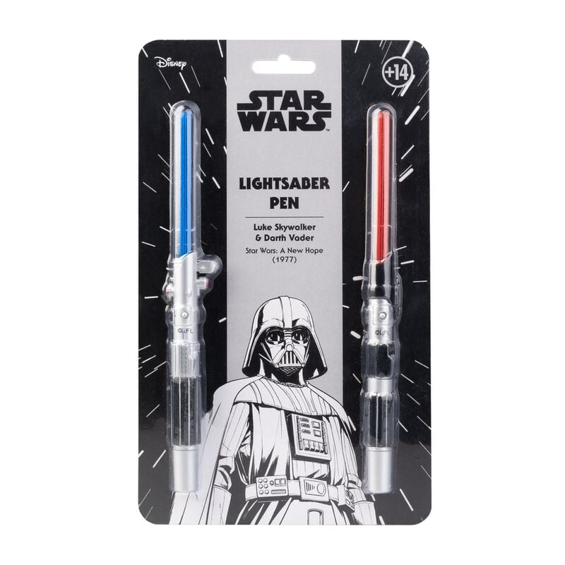 Blister 2 boligrafos Sable Laser Star Wars luz