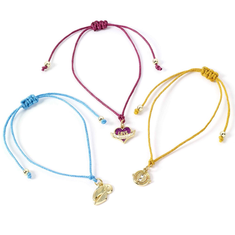Set 3 pulseras Amistad Snitch Dorada Harry Potter