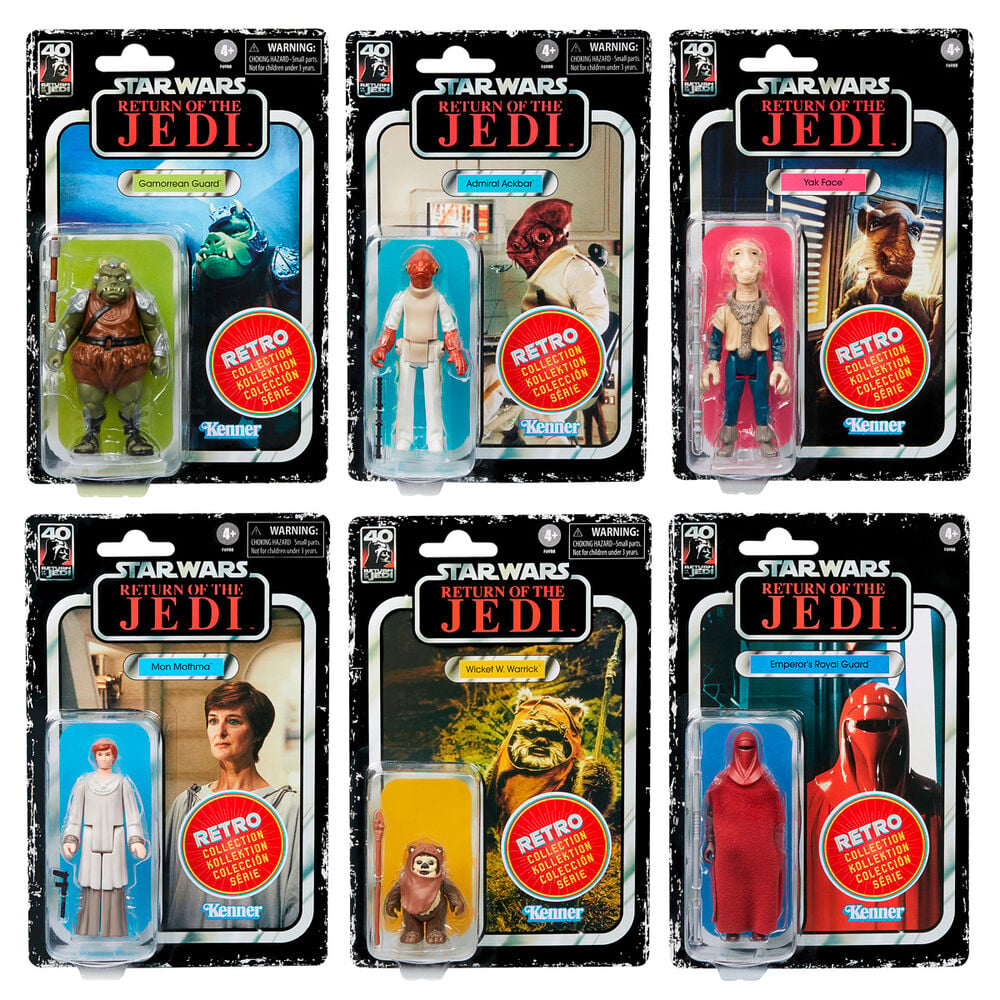 Set 6 figuras coleccion Retro Star Wars El Retorno del Jedi 9,5cm surtido — vista adicional del producto