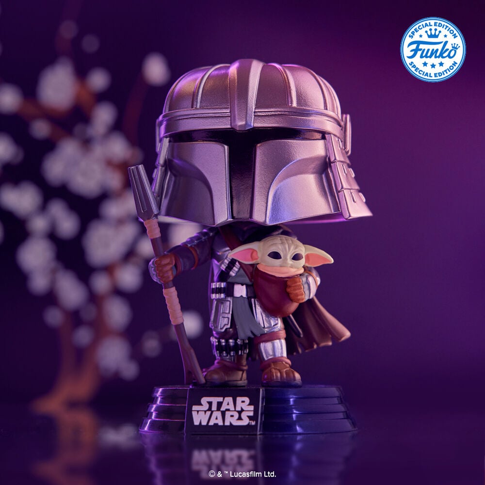 Figura POP Star Wars Impressions Mandalorian with Grogu Exclusive — vista adicional del producto