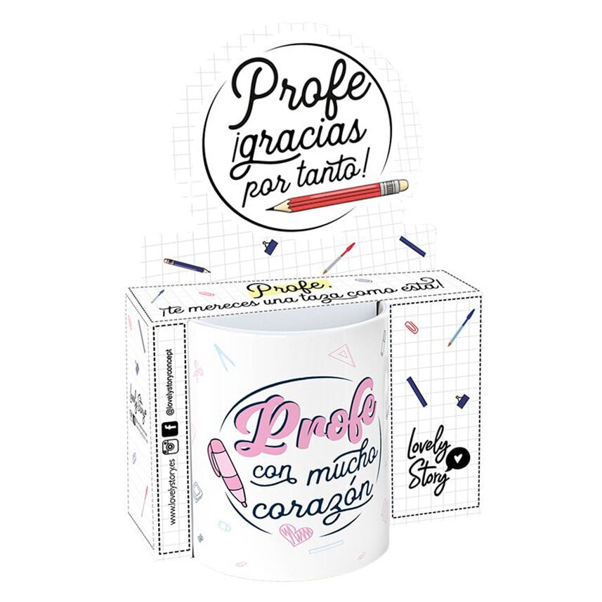 Taza - Profe Con Mucho Corazon 330ml