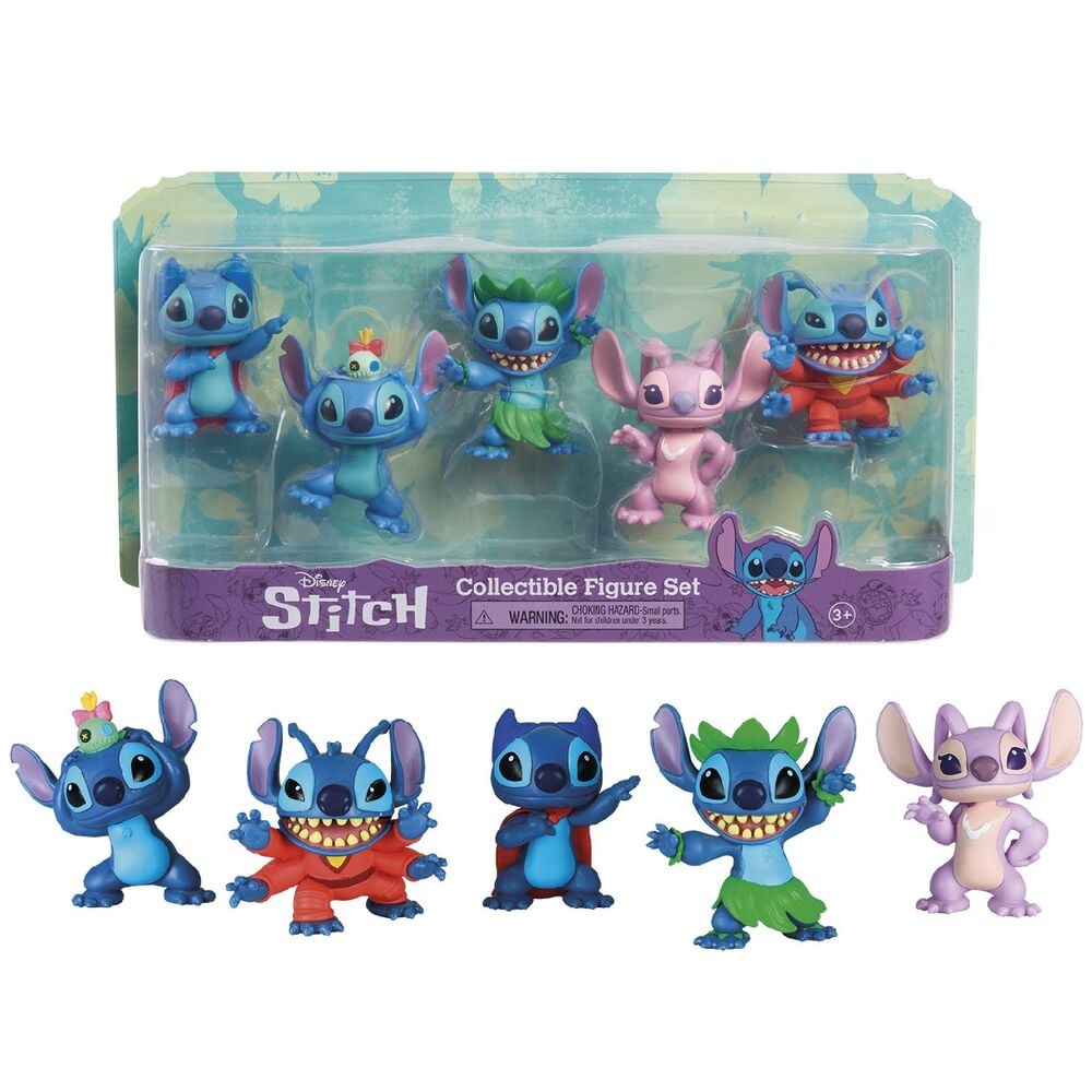Blister 5 figuras Stitch Disney 7cm