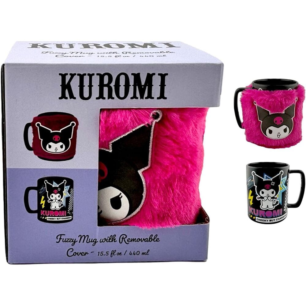 Taza funda de peluche Kuromi Hello Kitty 440ml — vista adicional del producto