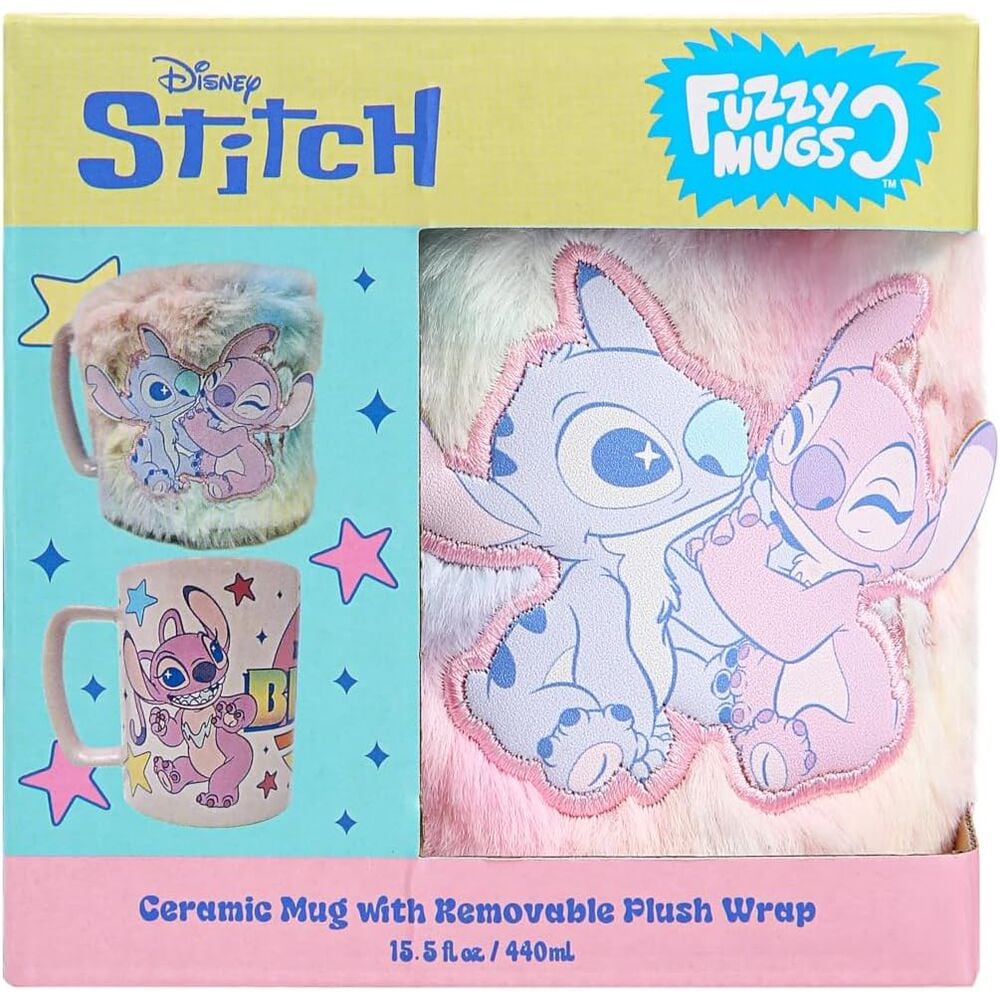 Taza funda de peluche Angel & Stitch Disney 440ml — vista adicional del producto