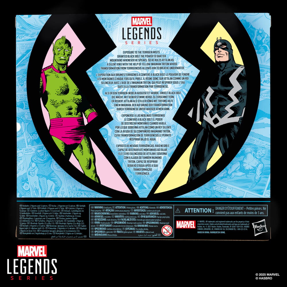 Blister 2 figuras Black Bolt & Triton Inhumanos Marvel Legends Series 15cm — vista adicional del producto