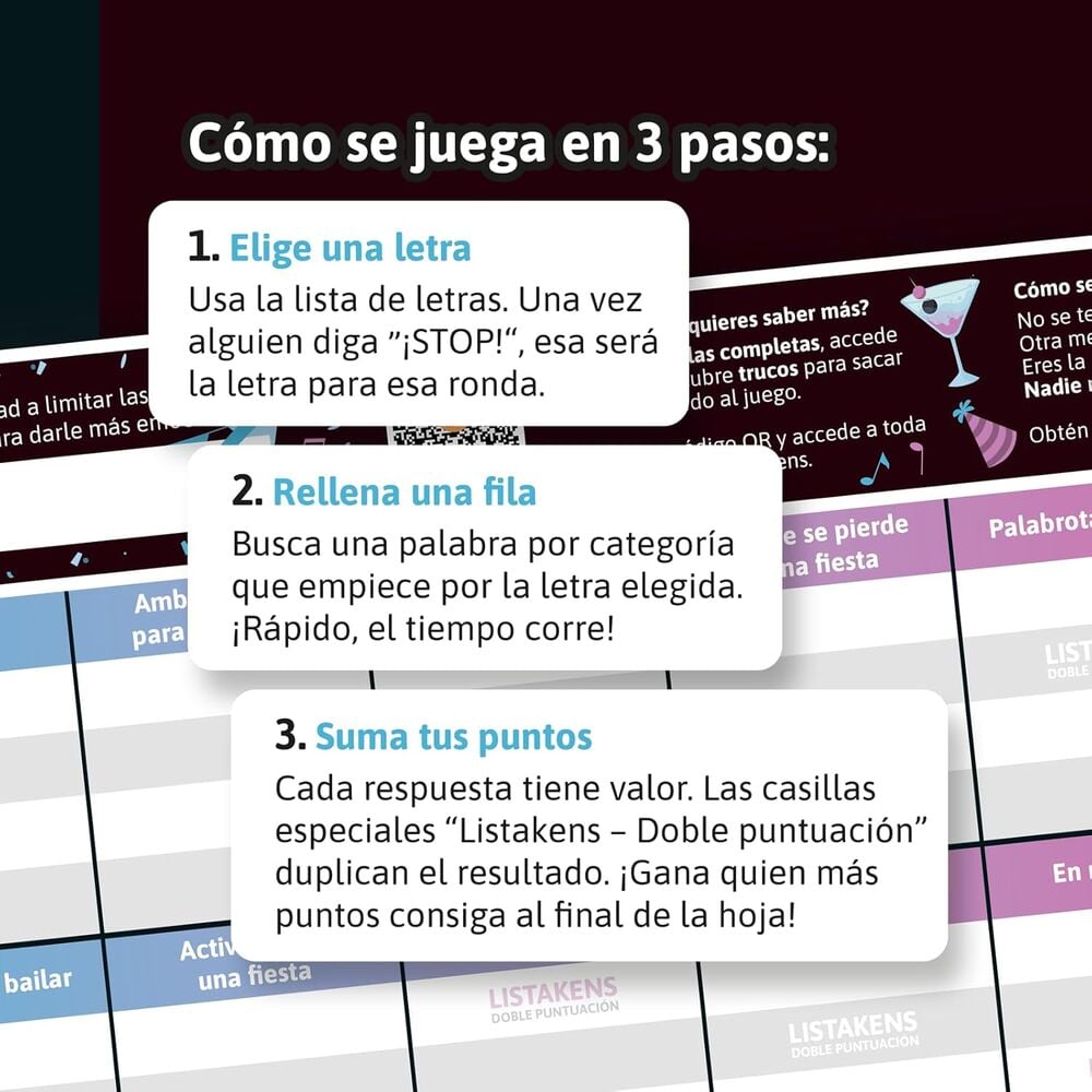 Juego mesa Listos Listas y Listakens Party español — vista adicional del producto
