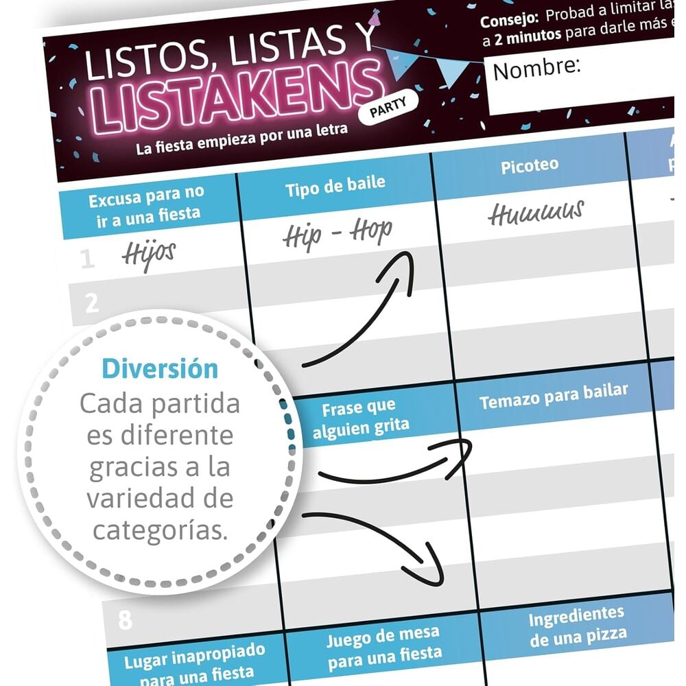 Juego mesa Listos Listas y Listakens Party español — vista adicional del producto