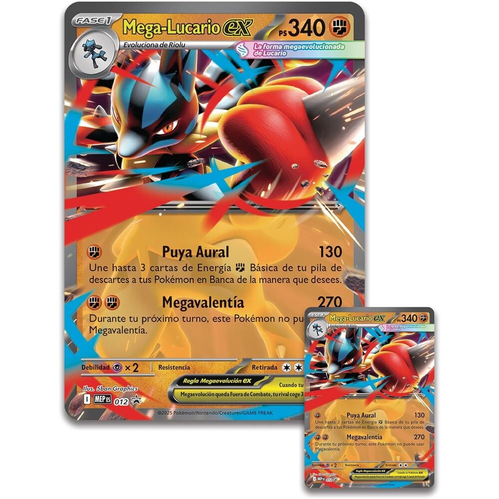 Blister cartas Mega Lucario Ex Pokemon español — vista adicional del producto