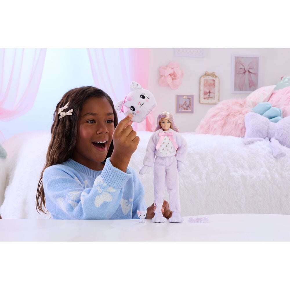 Muñeca Gatito Lila Cutie Reveal Lazos Dulces Barbie — vista adicional del producto
