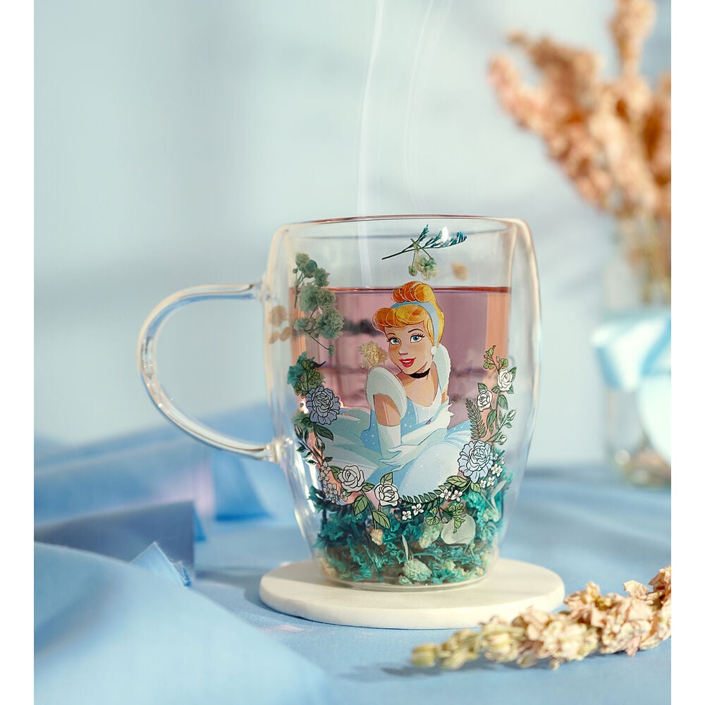 Taza cristal flores secas Cenicienta Princesas Disney — vista adicional del producto