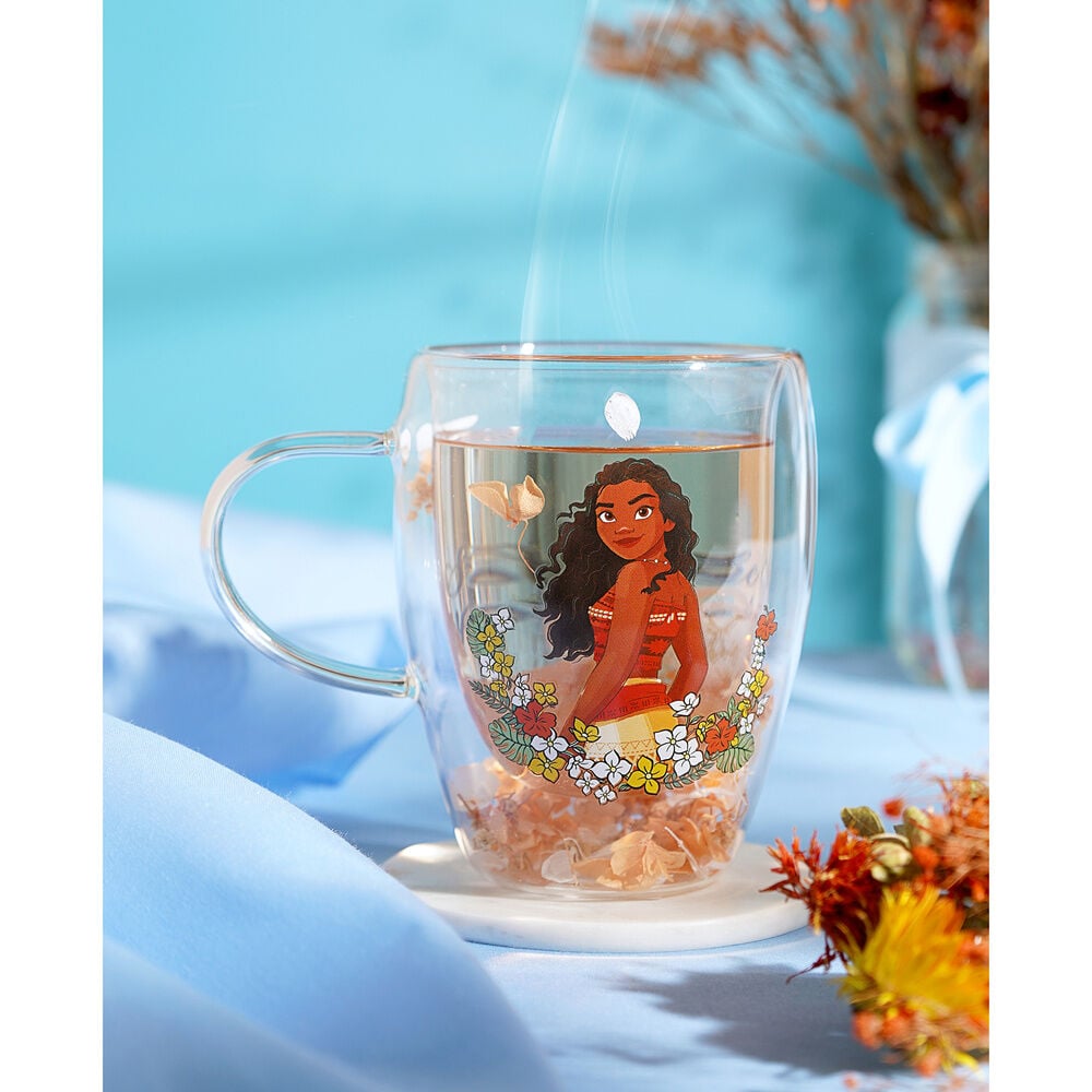 Taza cristal flores secas Vaiana Moana Princesas Disney — vista adicional del producto