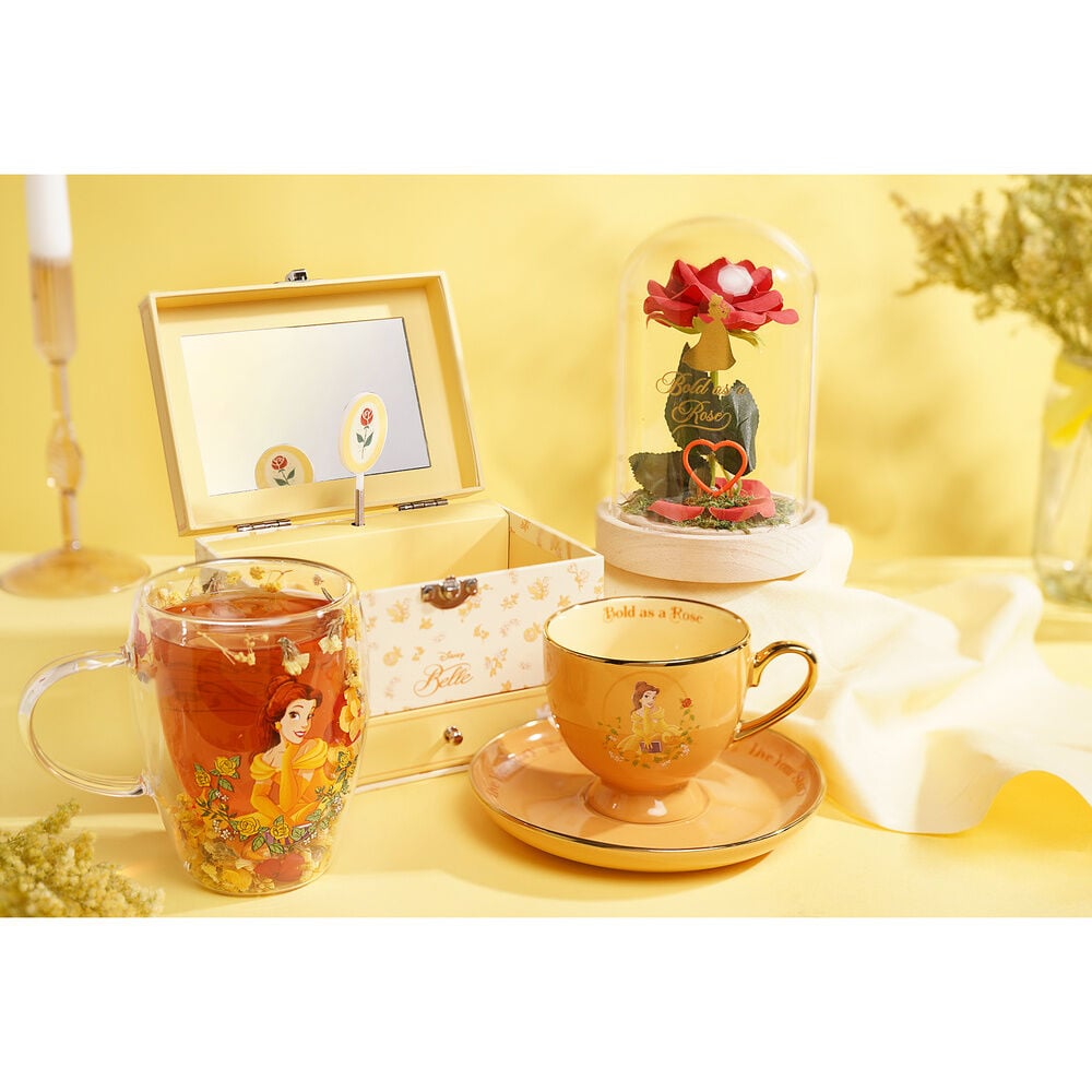 Taza cristal flores secas Bella Princesas Disney — vista adicional del producto
