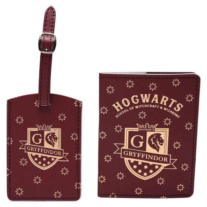 Portapasaportes + etiqueta equipaje Gryffindor Harry Potter