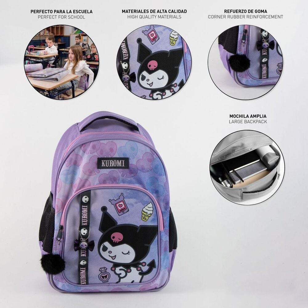 Mochila Kuromi Hello Kitty 42cm adaptable — vista adicional del producto