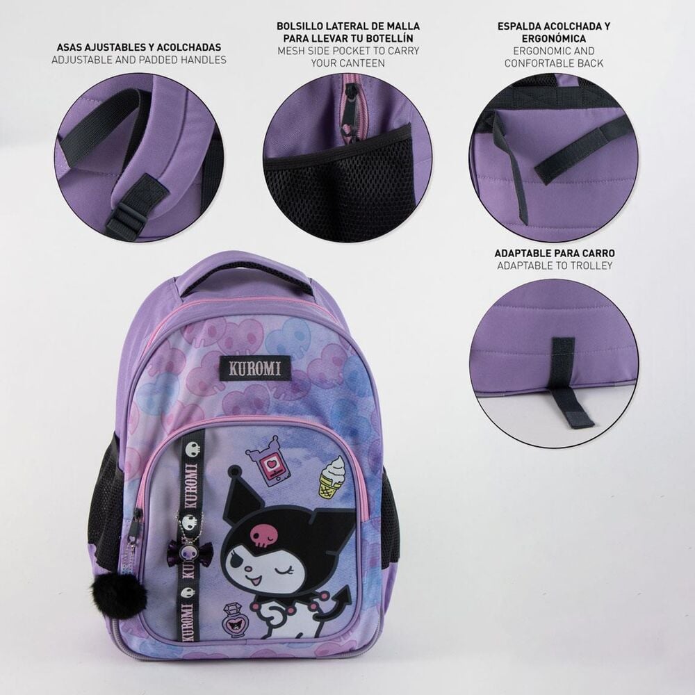 Mochila Kuromi Hello Kitty 42cm adaptable — vista adicional del producto