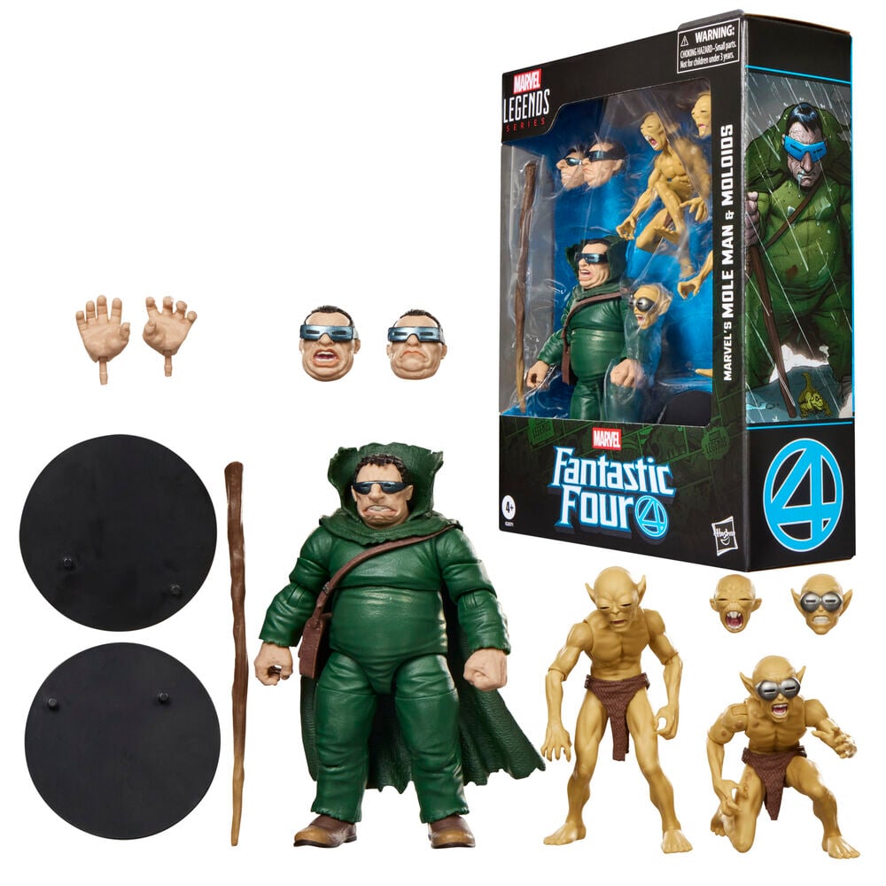 Blister 3 figuras Marvels Mole Man & Moloios Marvel Fantastic Four 15cm — vista adicional del producto