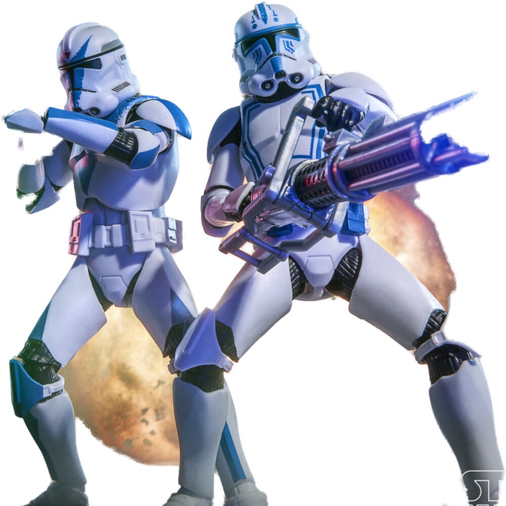 Blister 2 figuras Clone Trooper Dogma & Clone Trooper Hardcase Star Wars 15cm — vista adicional del producto
