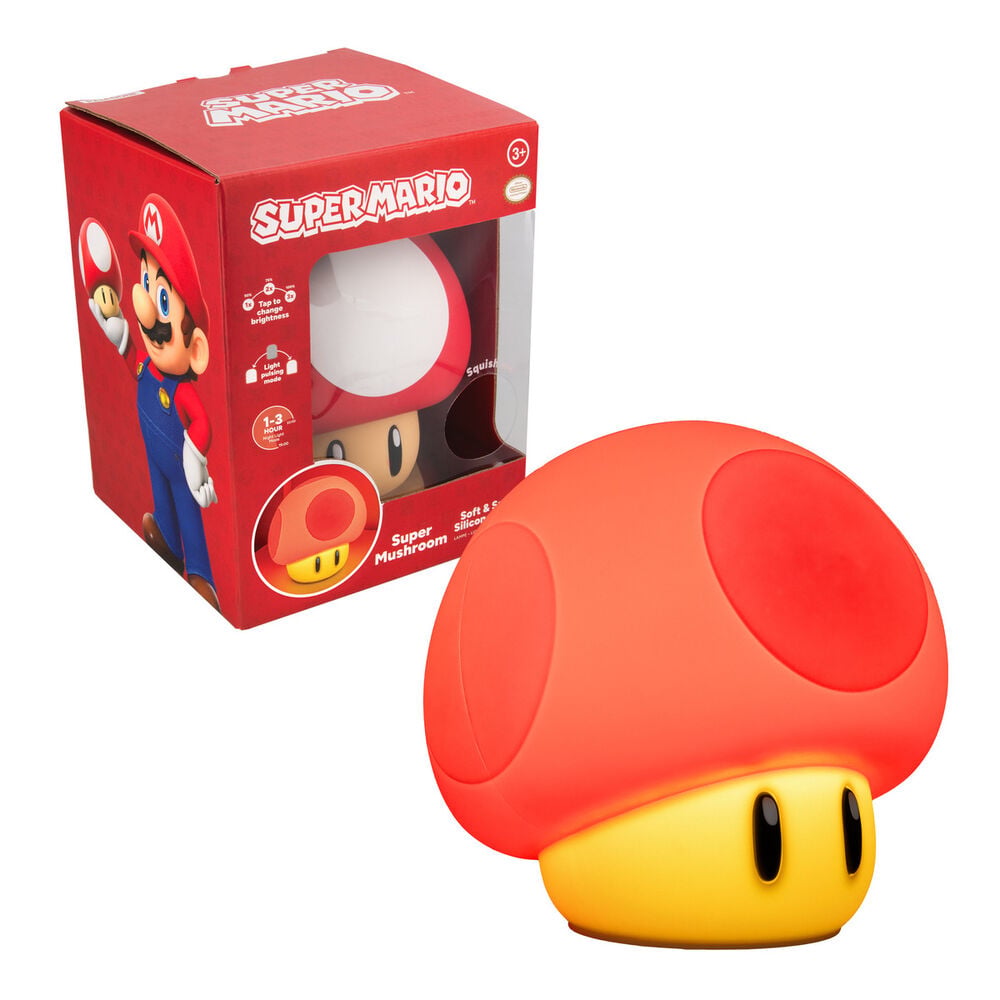 Lampara recargable SquishyGlo Seta Super Mushroom Super Mario Bros — vista adicional del producto