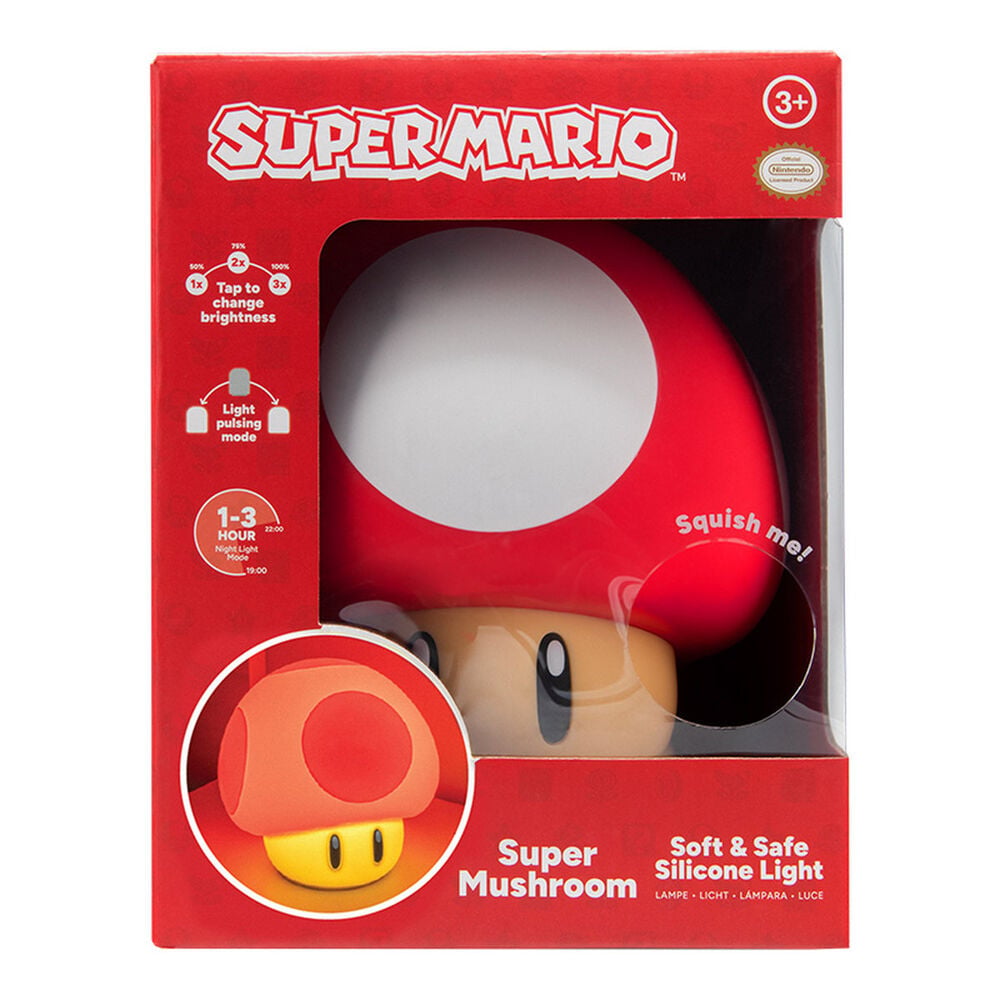 Lampara recargable SquishyGlo Seta Super Mushroom Super Mario Bros — vista adicional del producto