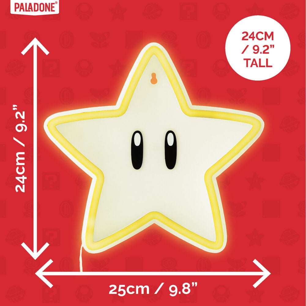 Lampara neon pared Super Estrella Super Mario Bros — vista adicional del producto
