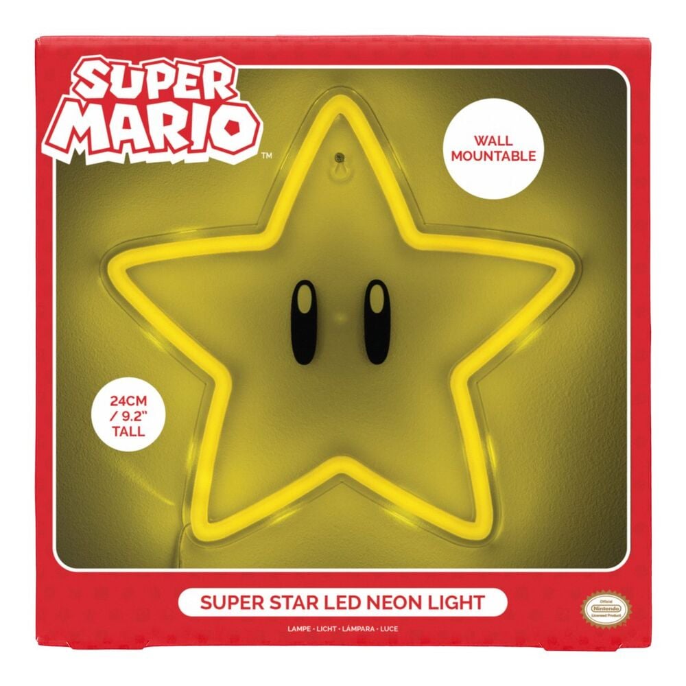 Lampara neon pared Super Estrella Super Mario Bros — vista adicional del producto