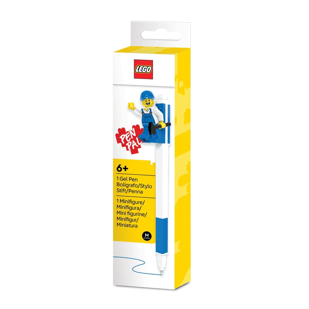 Boligrafo azul gel con minifigura Lego
