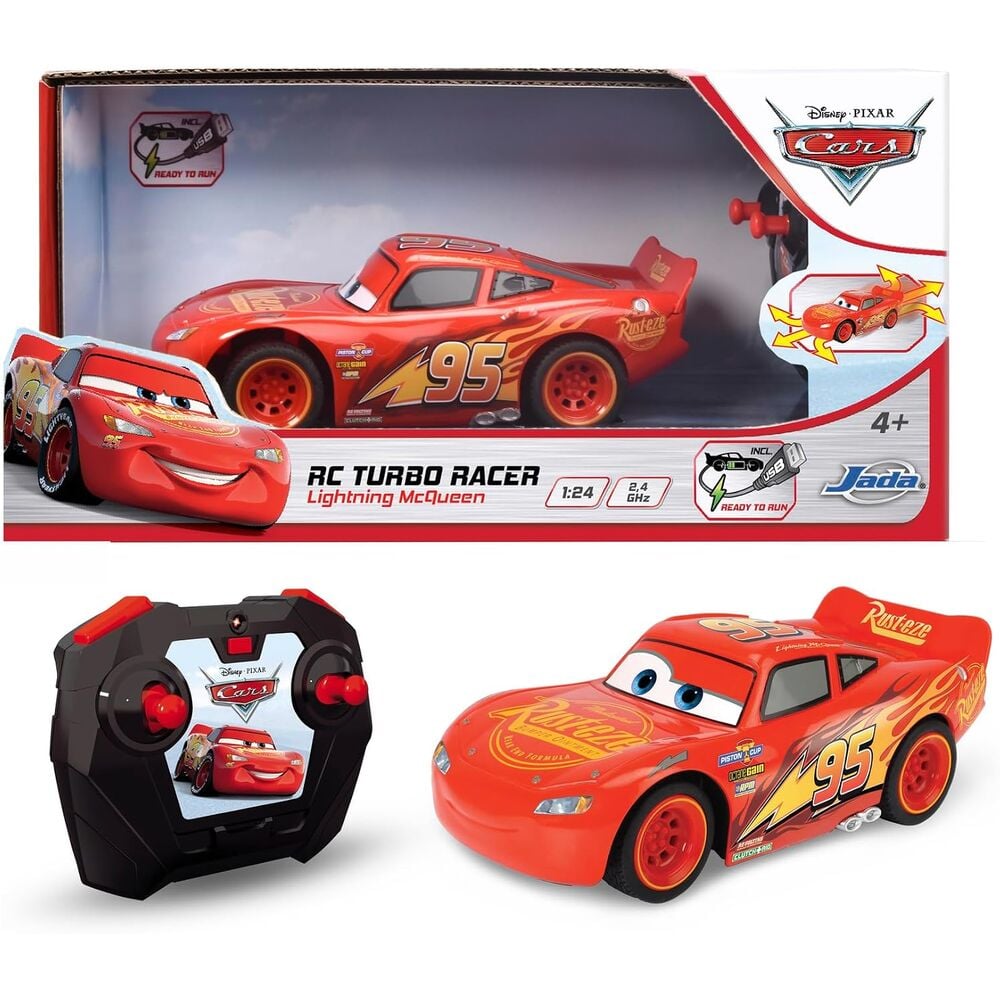 Coche radio control Rayo McQueen Cars Disney Pixar 1:24