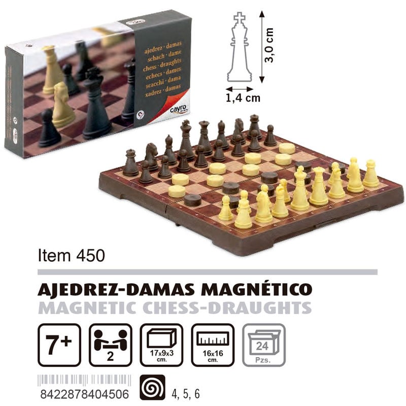 Ajedrez Damas Magnetico viaje — vista adicional del producto